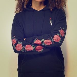 Rose and skeleton shirt